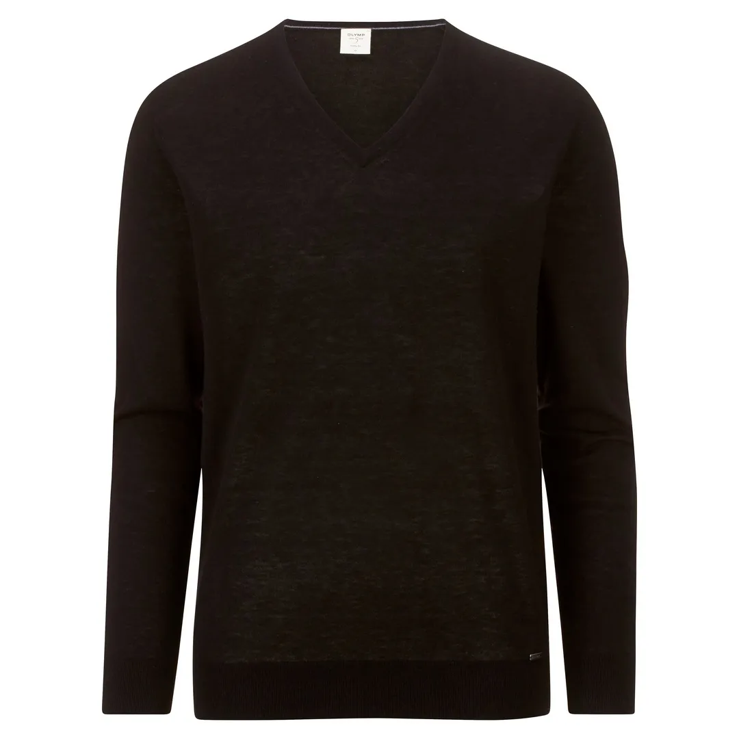Olymp Strick Pullover Strickpullover Body Fit Level 5 schwarz black 015110 68