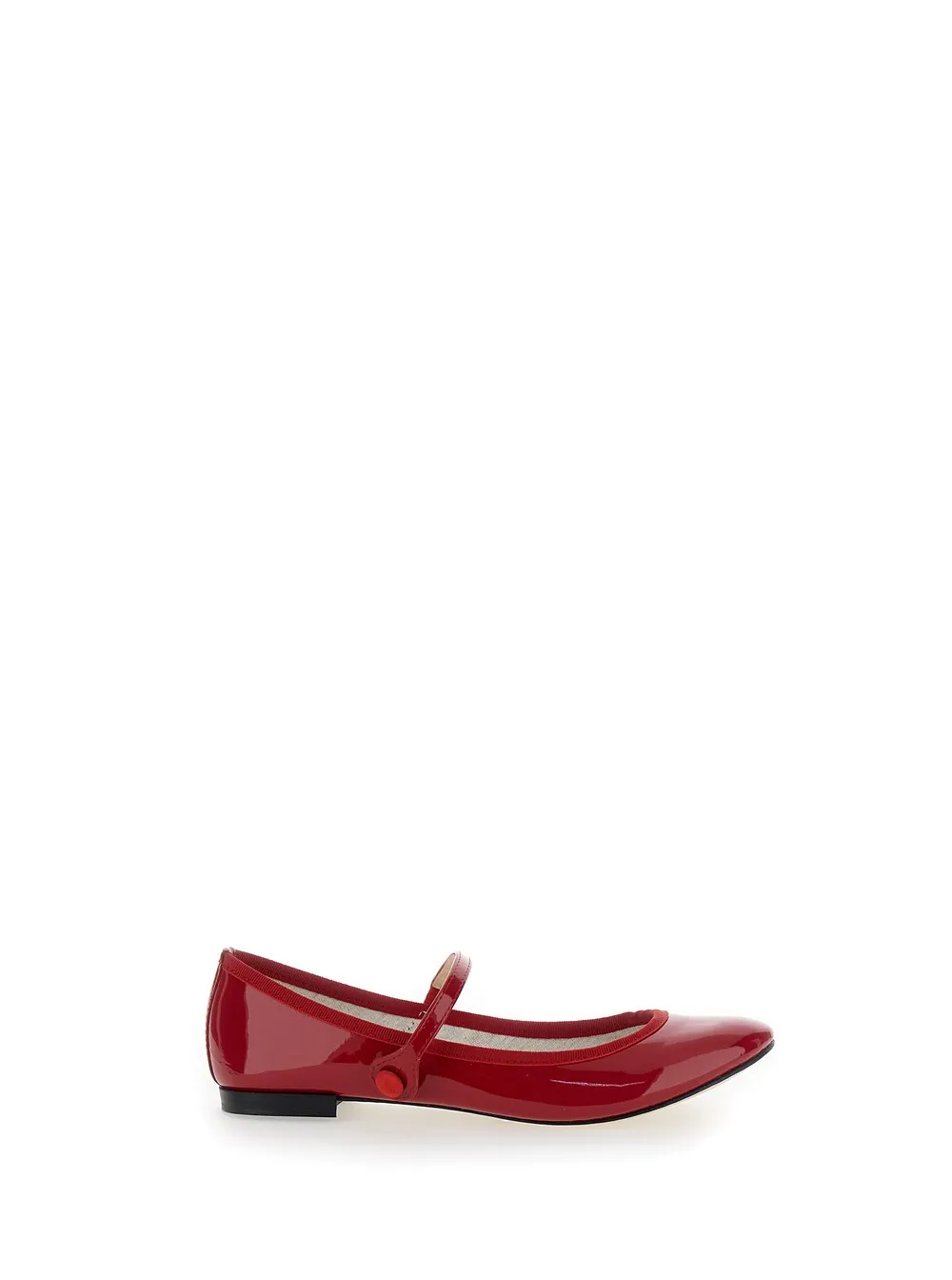 "Rose" Red Mary Janes mit Riemen aus Lackleder Damen