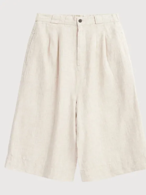 Culotte Eve White Woman Bio -Leinen | Knowledge Cotton Apparel