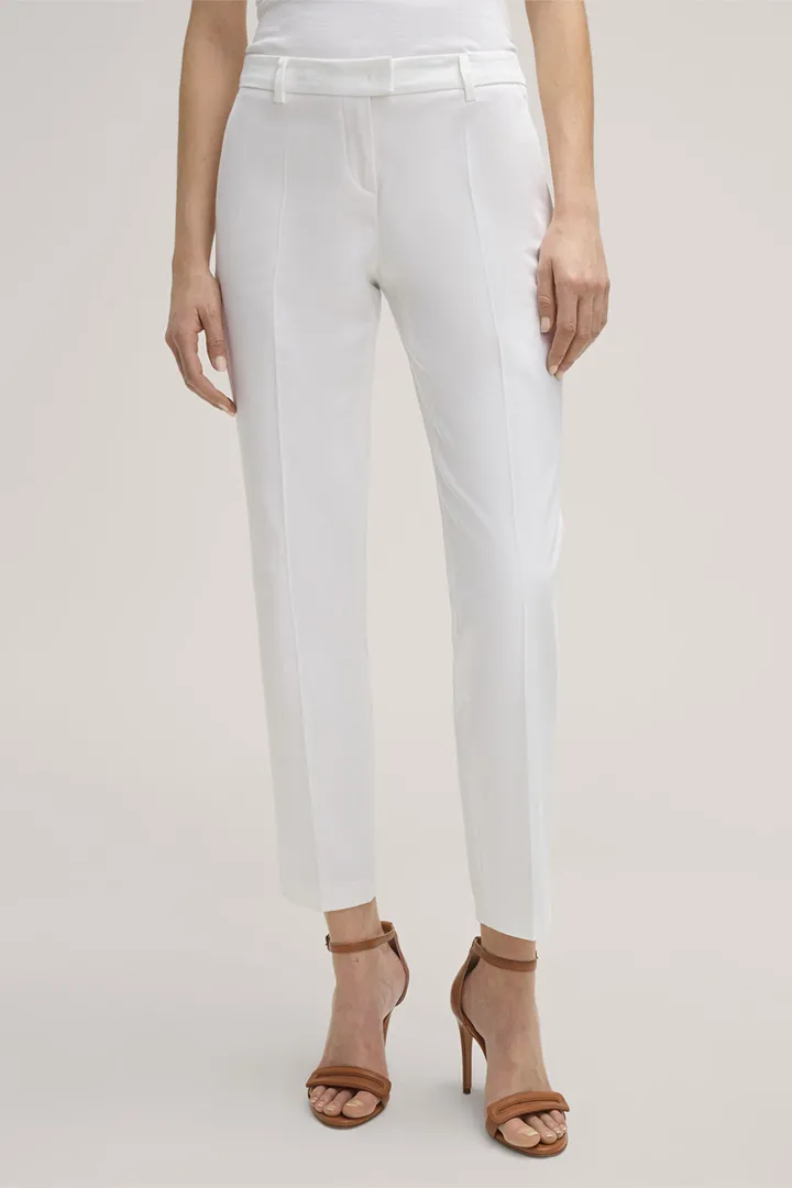 Double-Baumwollstretch-Anzughose in Weiß