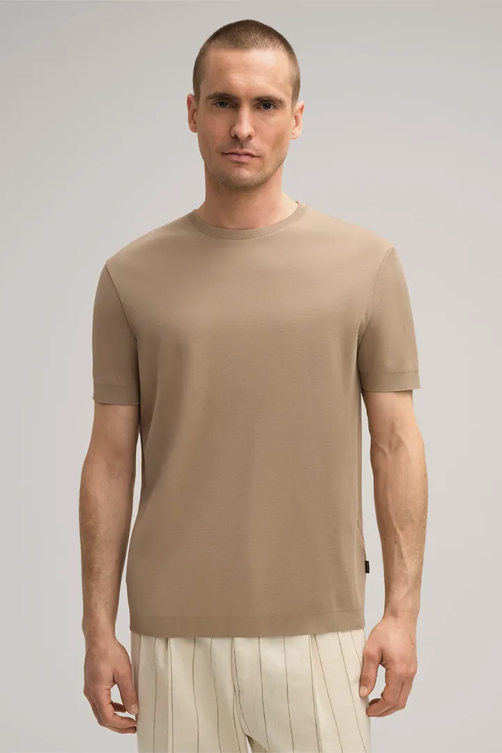Baumwoll-T-Shirt Floro in Taupe
