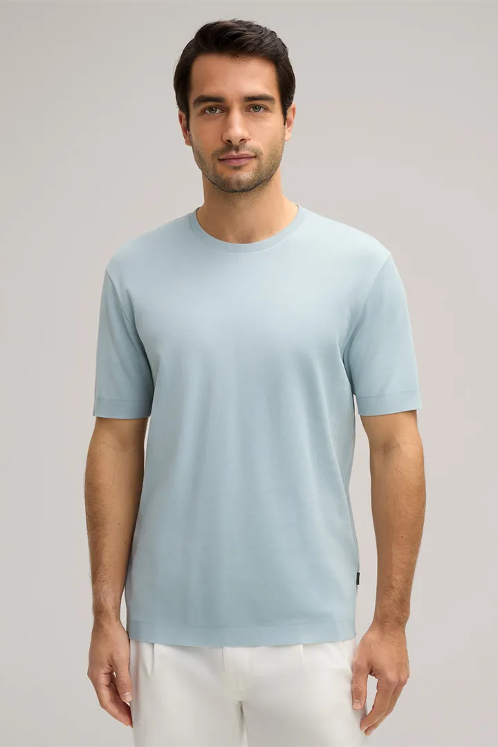 Baumwoll-T-Shirt Floro in Hellblau