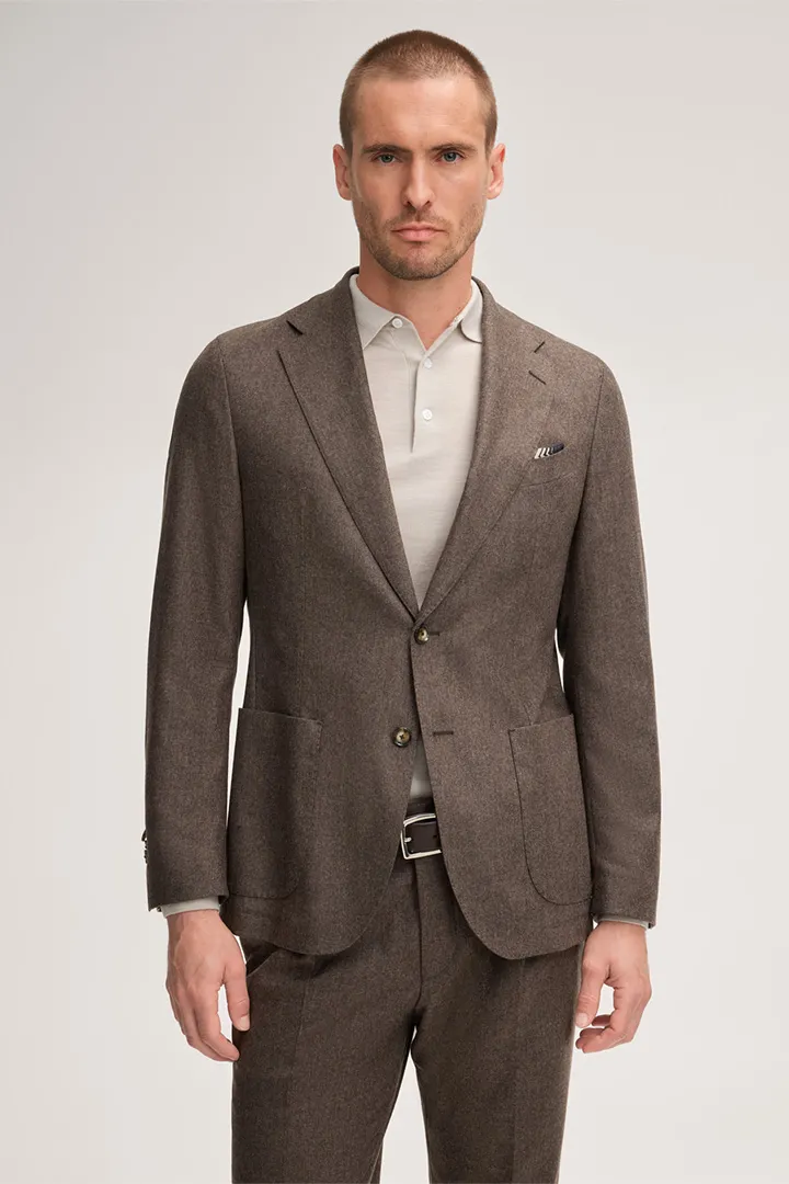 Wollmix-Sakko Giorno mit Cashmere in Braun