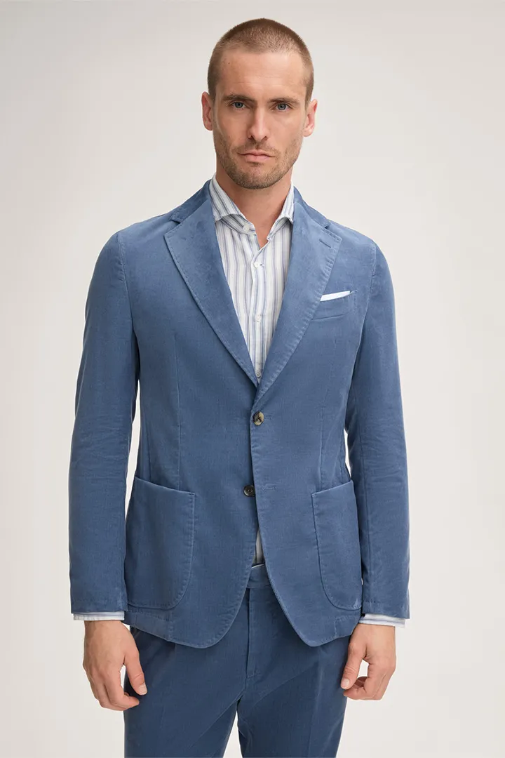 Feincord-Baukasten-Sakko Gio in Blau