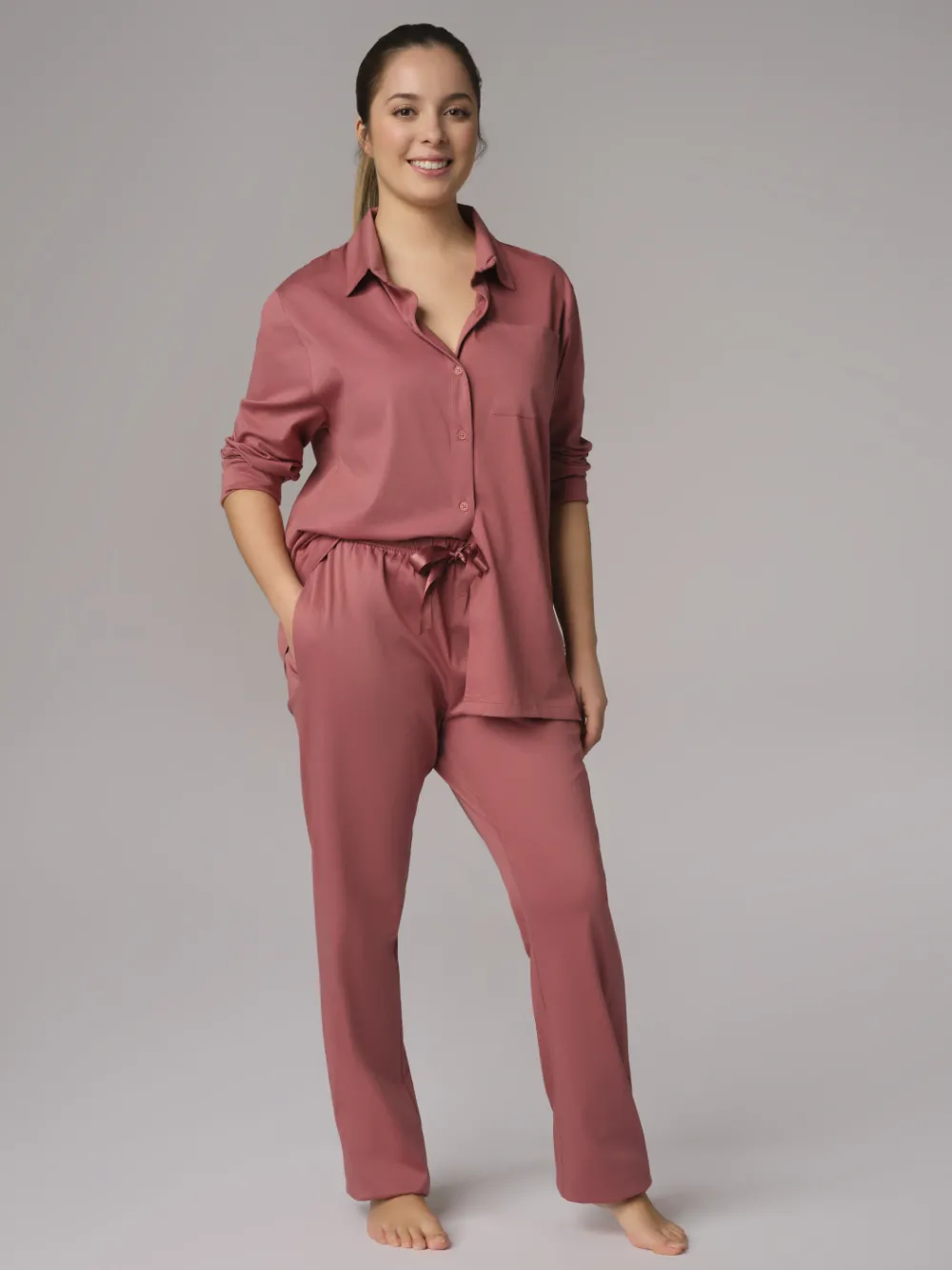 Pyjamahose aus merzerisierter Baumwolle