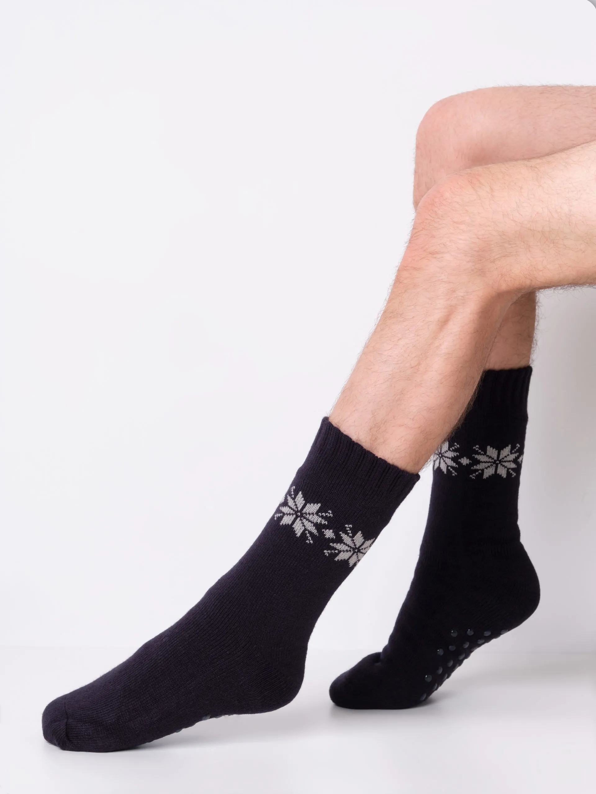 Susa Herren Kuschelsocken schwarz-grau