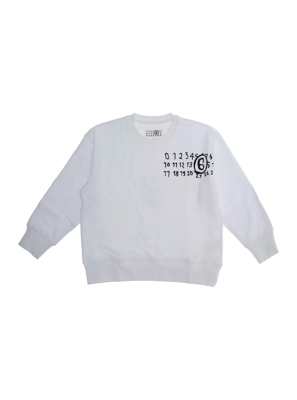 Weißes Sweatshirt mit Logo auf der Vorderseite aus Baumwolle Jungen