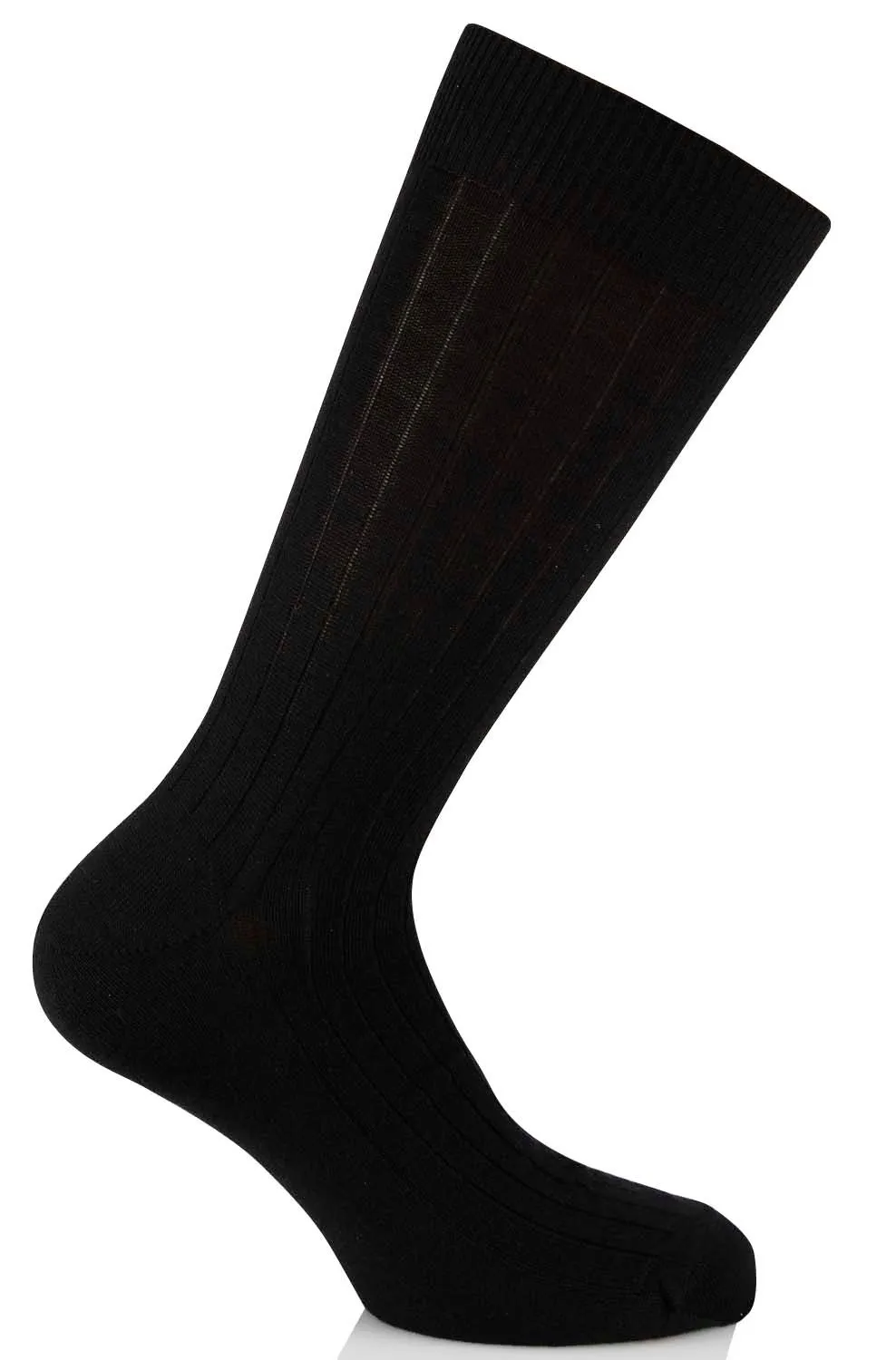 Lange Socken aus Wollmix Schwarz
