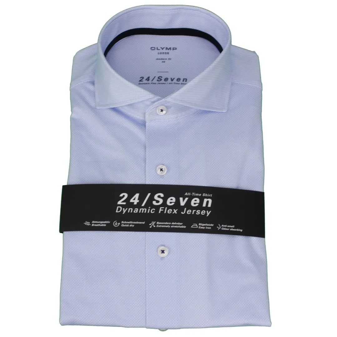 Olymp Hemd 24/Seven Seven Dynamic Flex Jersey All Time Shirt blau 129674 11