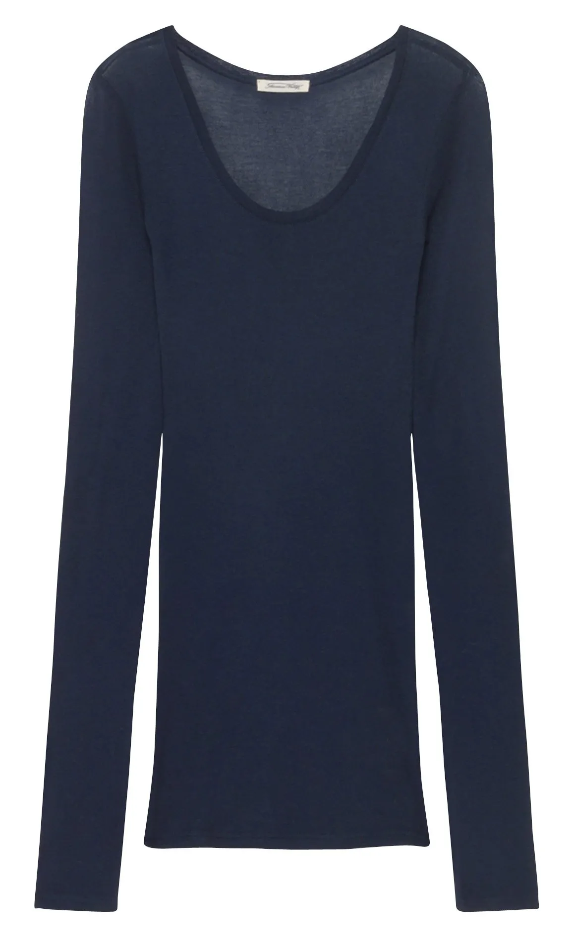 Figurbetontes Rundhals-T-Shirt aus Baumwolle Blau MASSACHUSETTS