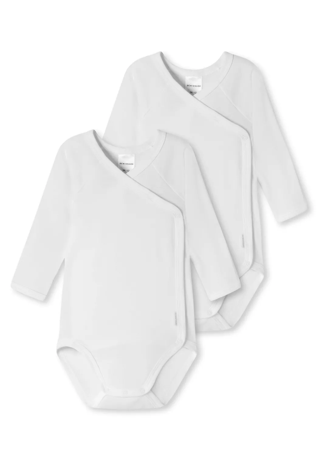 2er-Pack Schiesser Original Classics Feinripp Baby Wickelbody 1/1 Arm