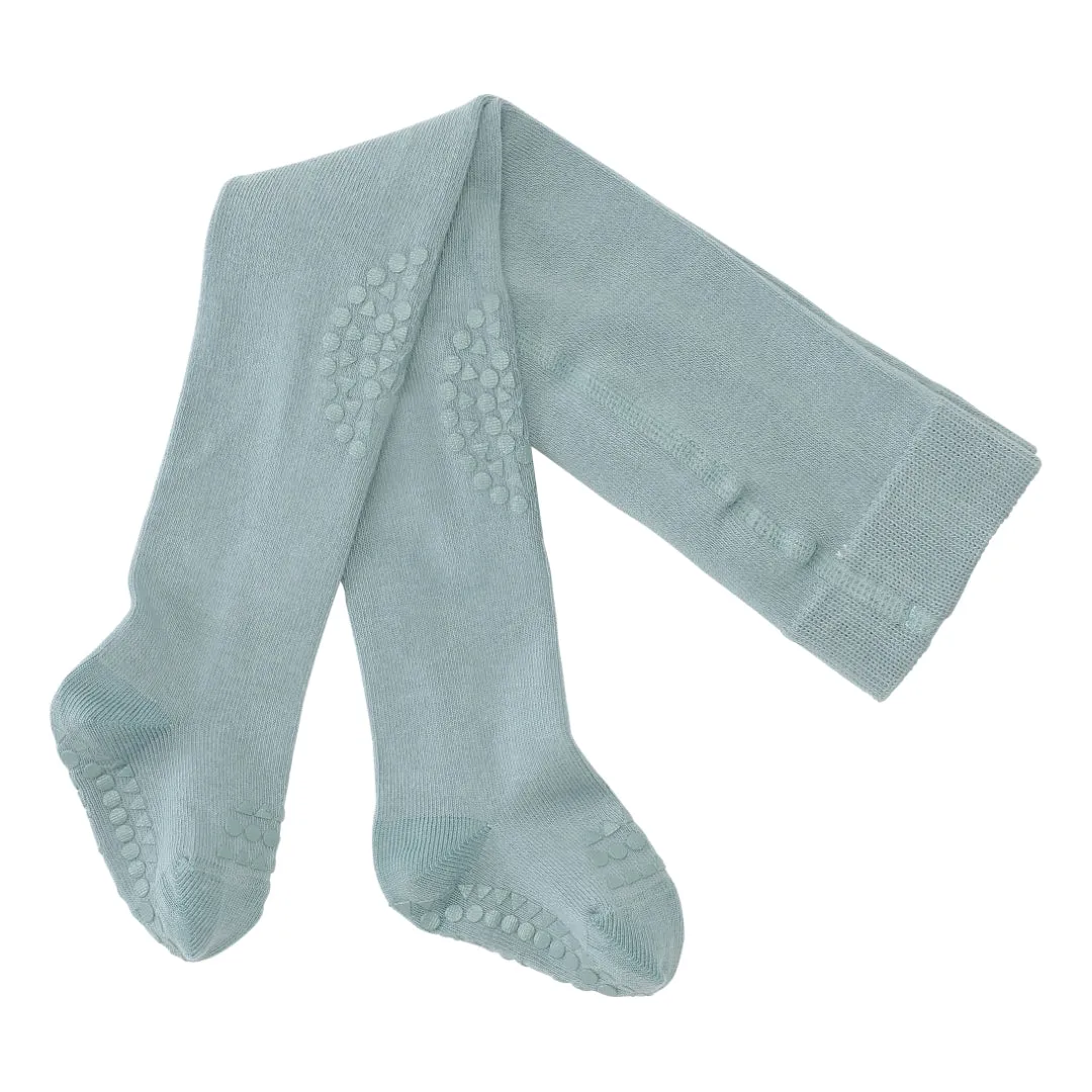 GoBabyGo Krabbelstrumpfhose Dusty Blue, Baumwolle