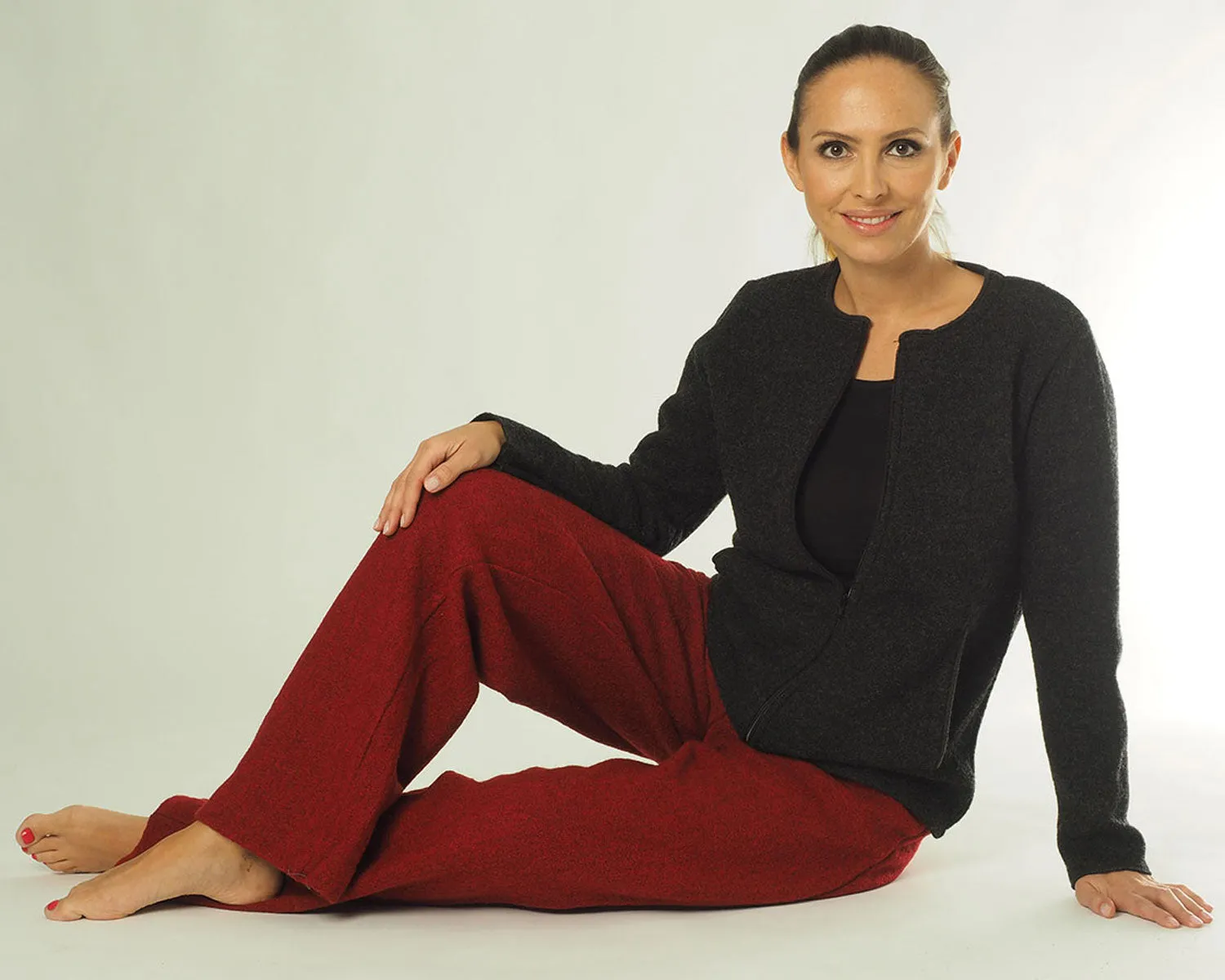 Damen Hose Kreppwalkstoff kbT-Merinowolle