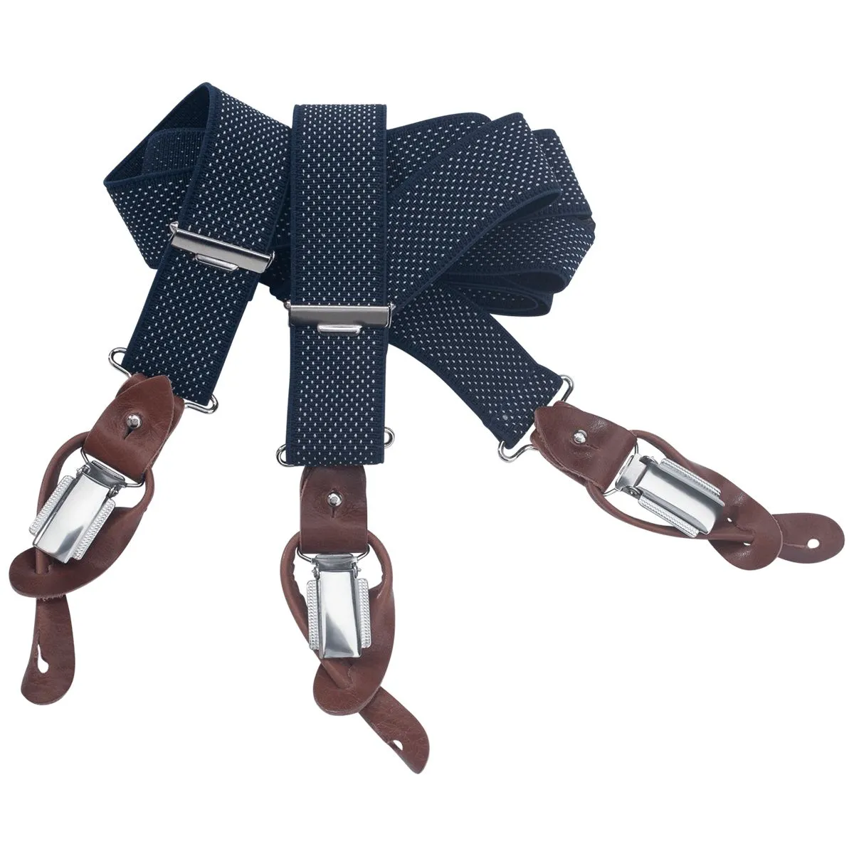 Lindenmann Hosenträger blau weiß gepunktet 2009509 marine