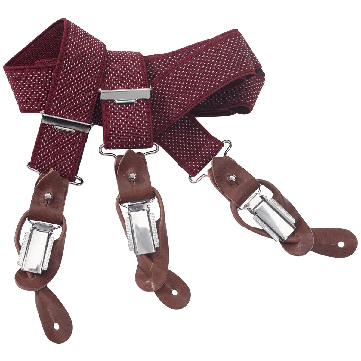 Lindenmann Hosenträger rot weiß gepunktet 2009509 rot