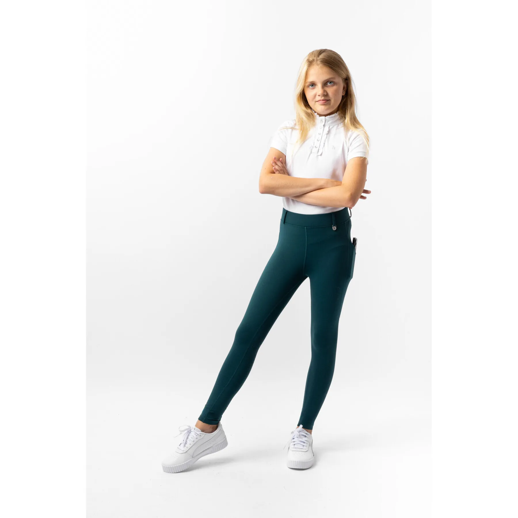 Thermohose für Kinderreiten Horze Kneegrip Dea