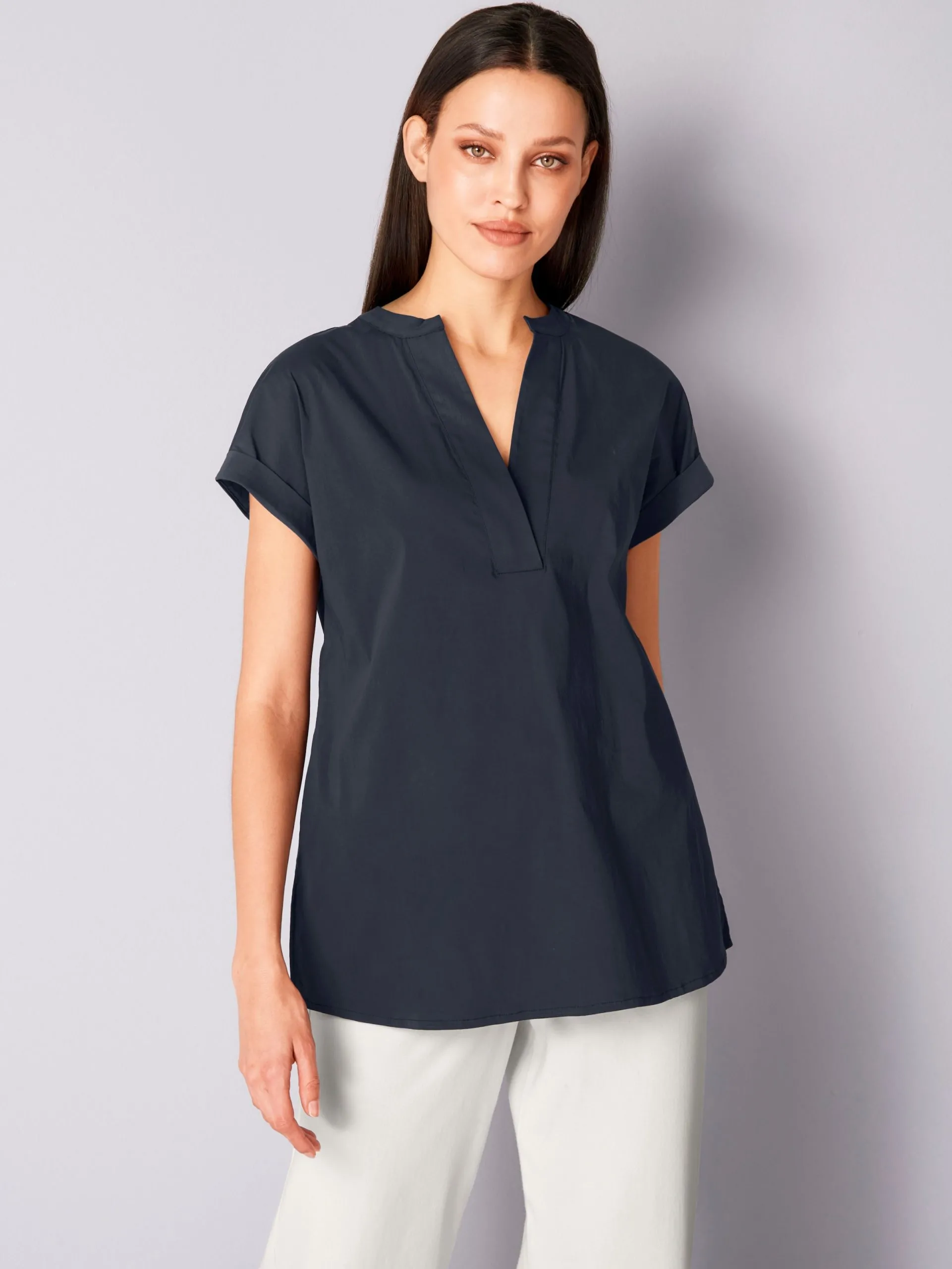 Bluse mit V-Ausschnitt