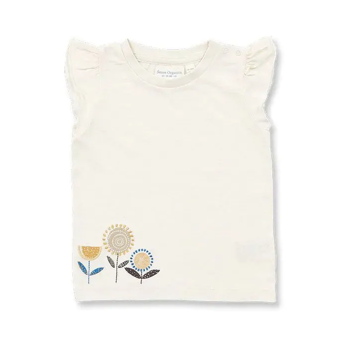 Sense Organics Nana Baby Butterfly Shirt Eggshell Flowers