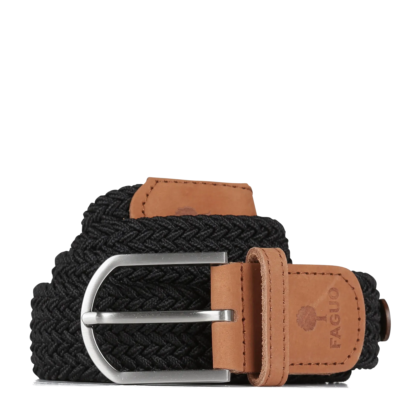 Flechtgürtel aus Canvas Schwarz