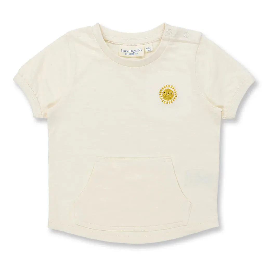 Sense Organics Tamo Baby Shirt, eggshell + Sun