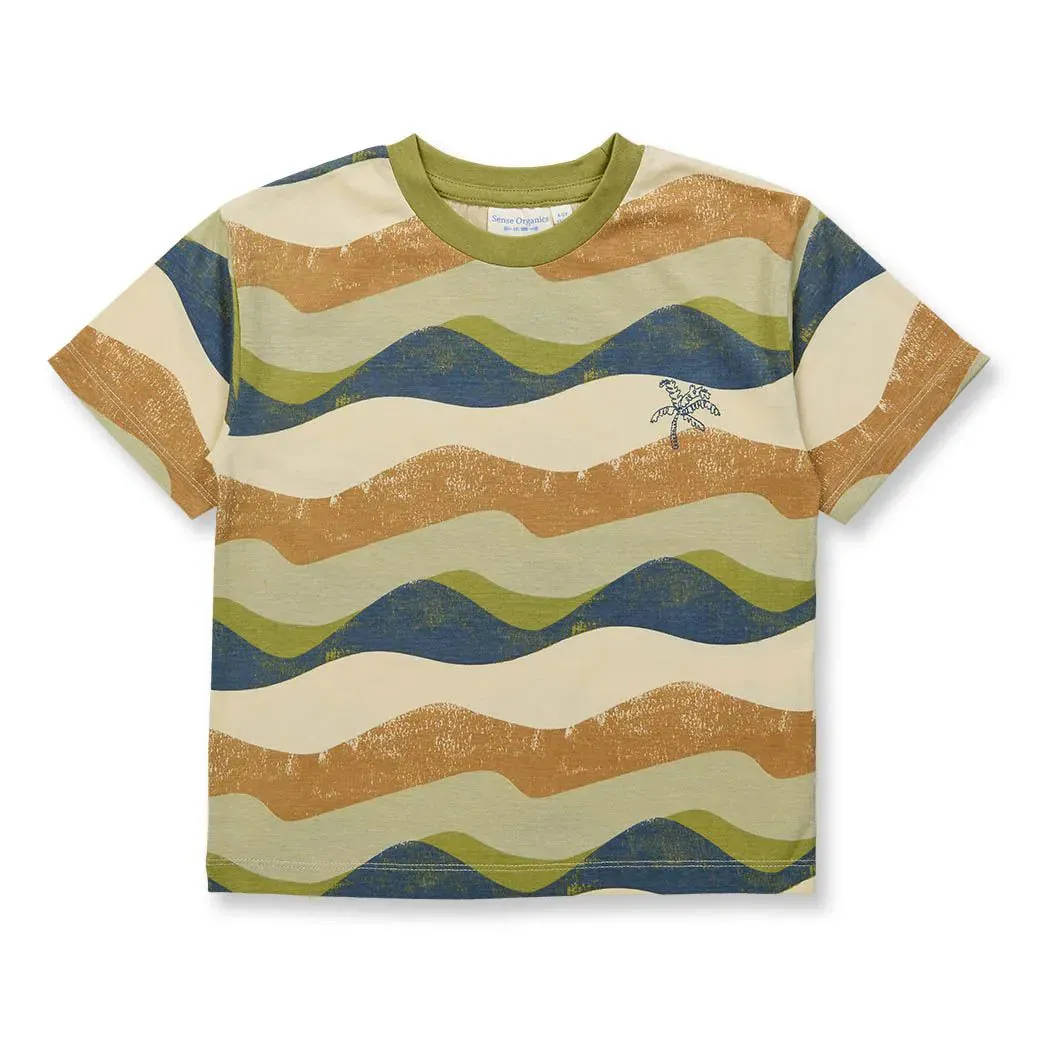 Sense Organics Anton Short Sleeve, T-Shirt, AOP Waves