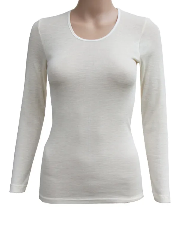 Cosilana Damen-Unterhemd langarm kbT-Wolle Seide
