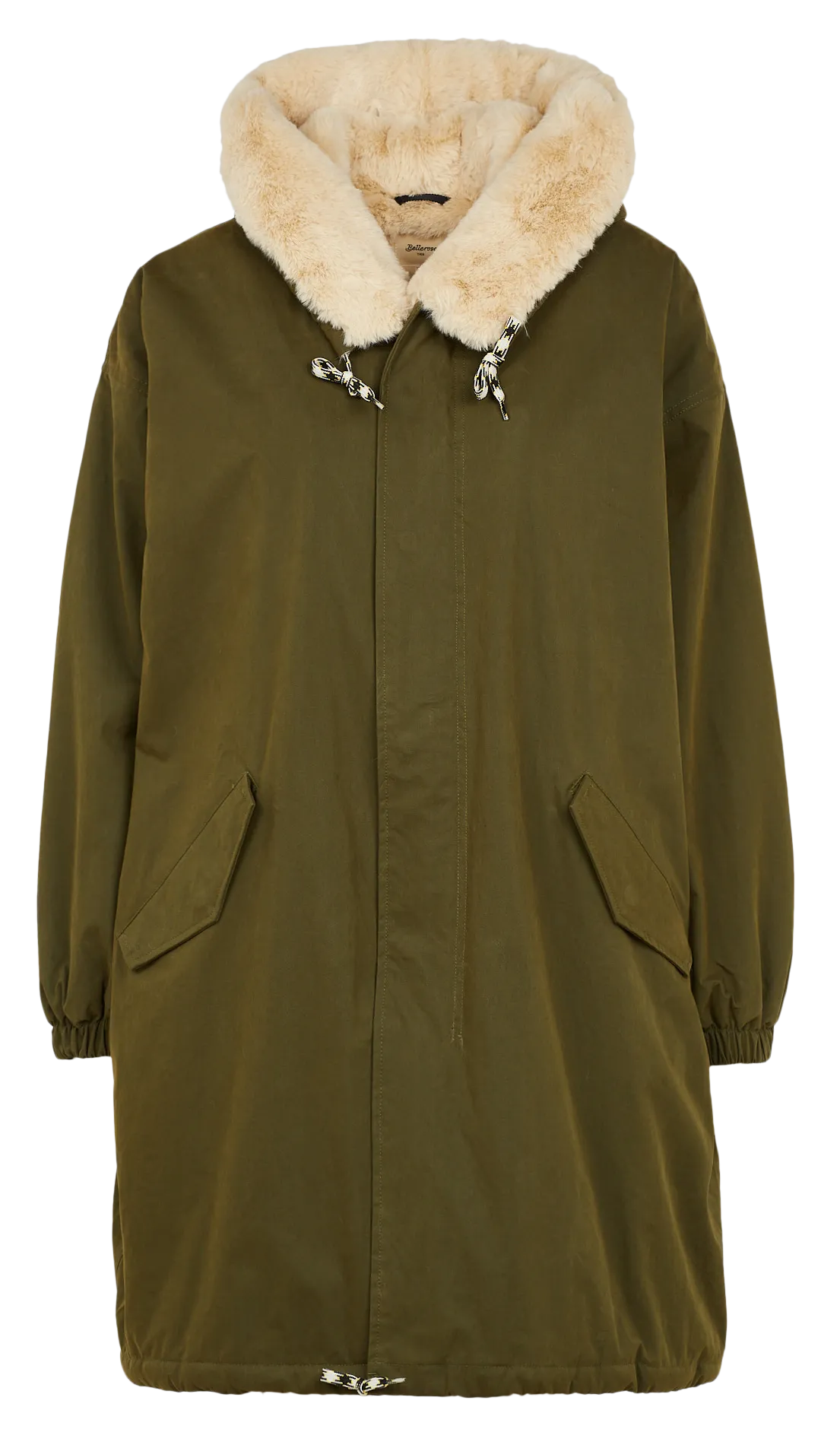 Parka aus Baumwoll-Mix mit gefütterter Kapuze Khaki