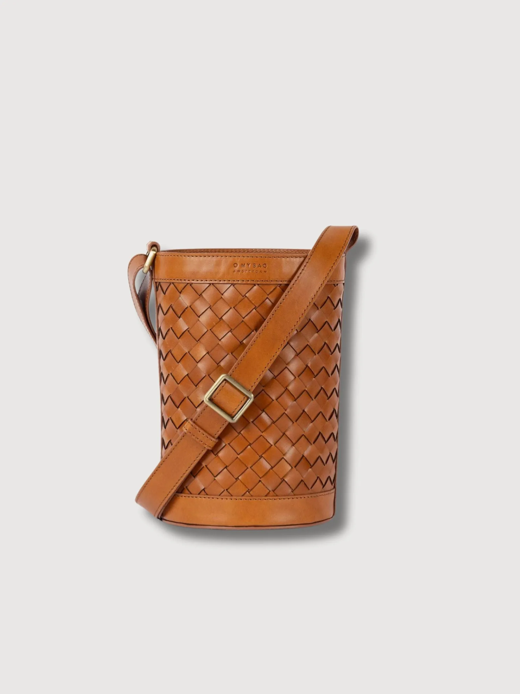Zola Cognac Ledertasche gewebt | O My Bag