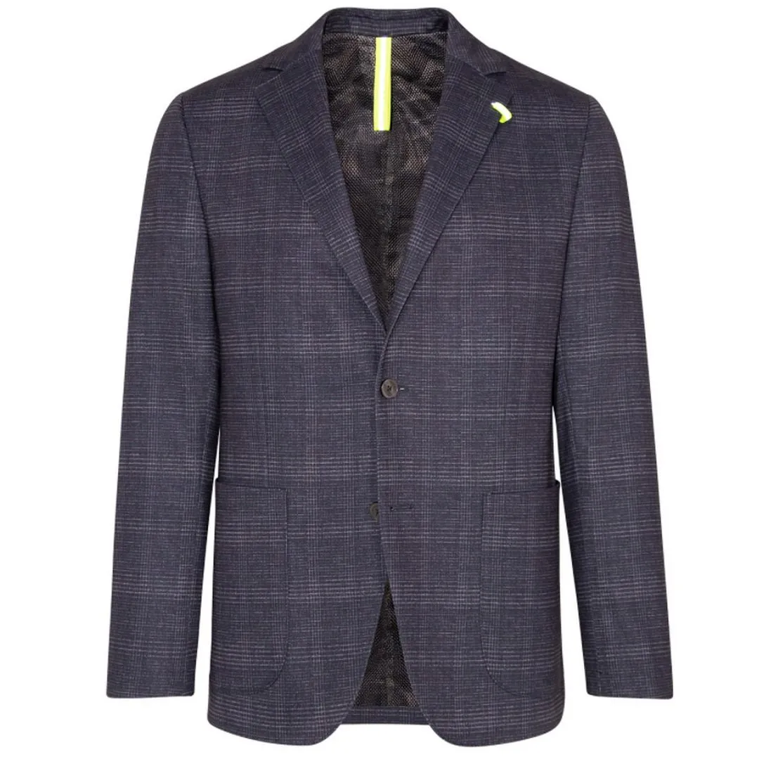 Benvenuto Herren Anzug Sakko Sneaker Jacket dunkel blau kariert 2746 78521 1254 #