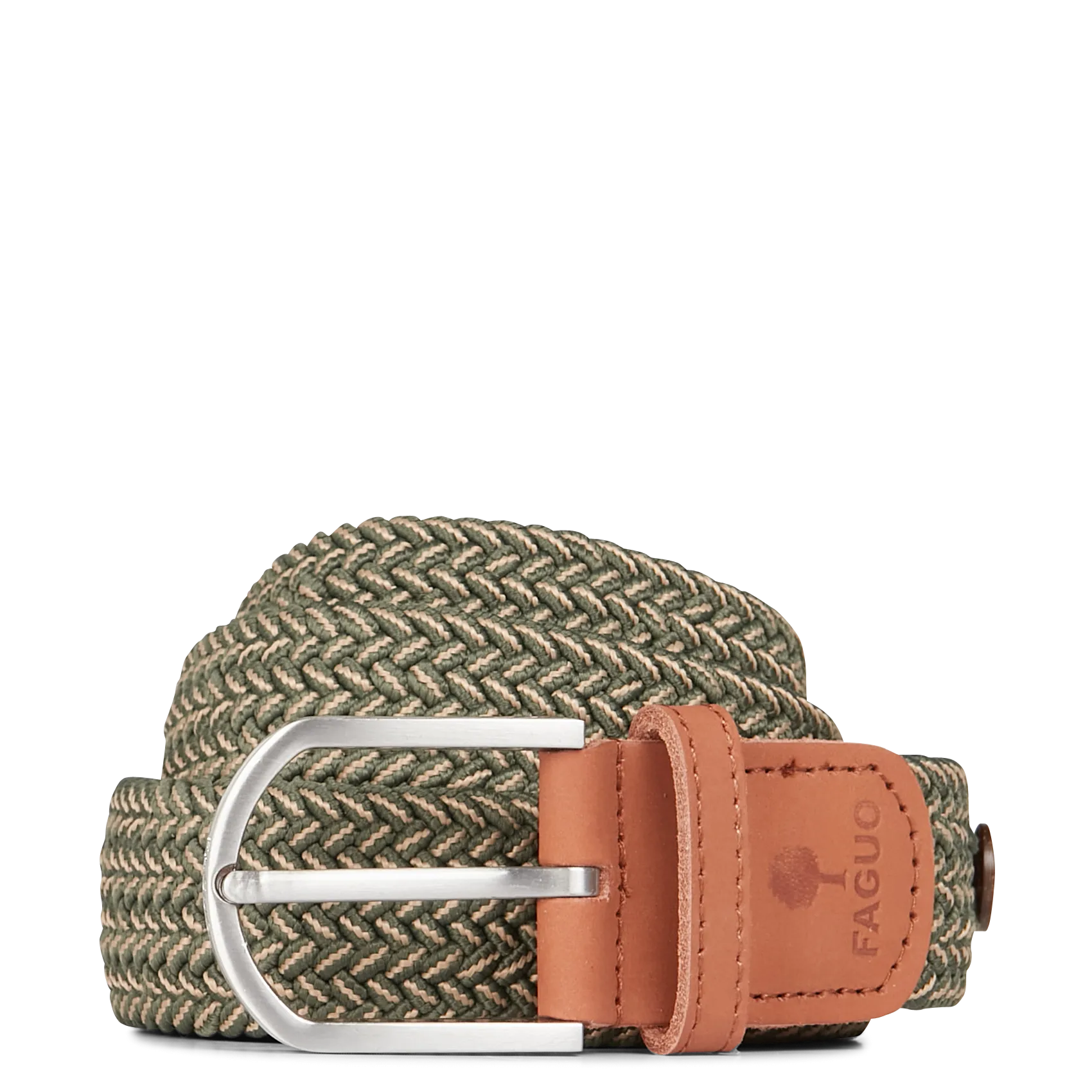 Geflochtener Gürtel mit Schnalle Khaki