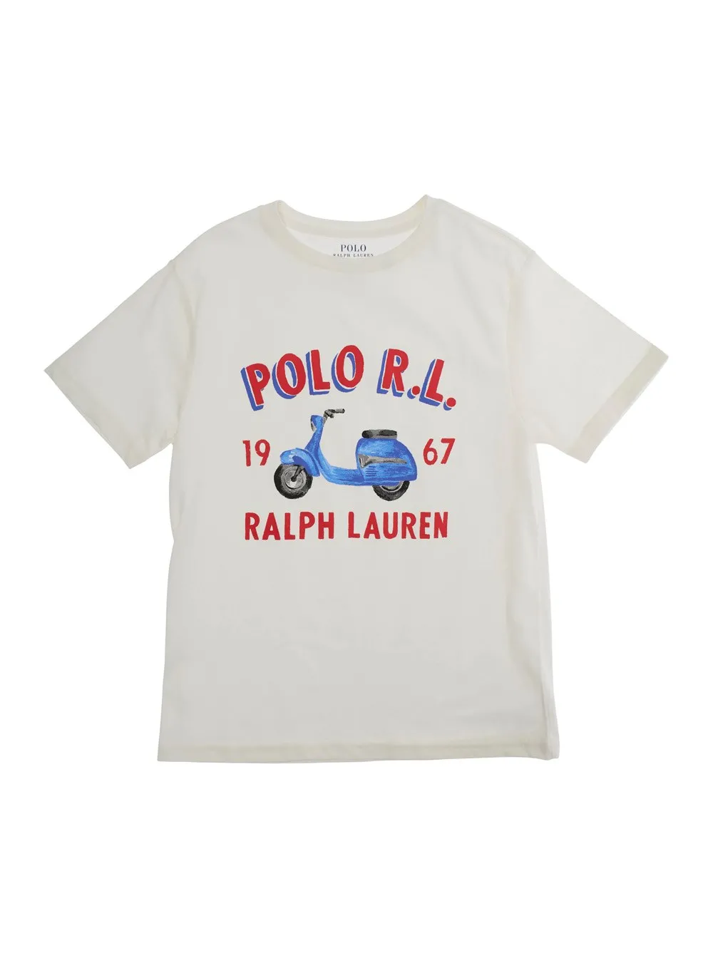 Weißes T-Shirt mit Logo-Schriftzug auf der Vorderseite aus Baumwolle Jungen