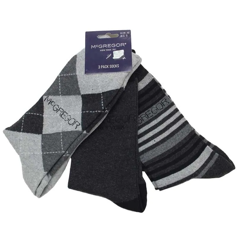 3 Paar Herrensocken MCGREGOR in Grey 39-42