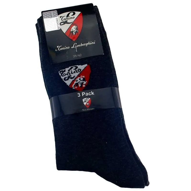 3 Paar Socken TONINO LAMBORGHINI mit wertvoller Baumwolle blau