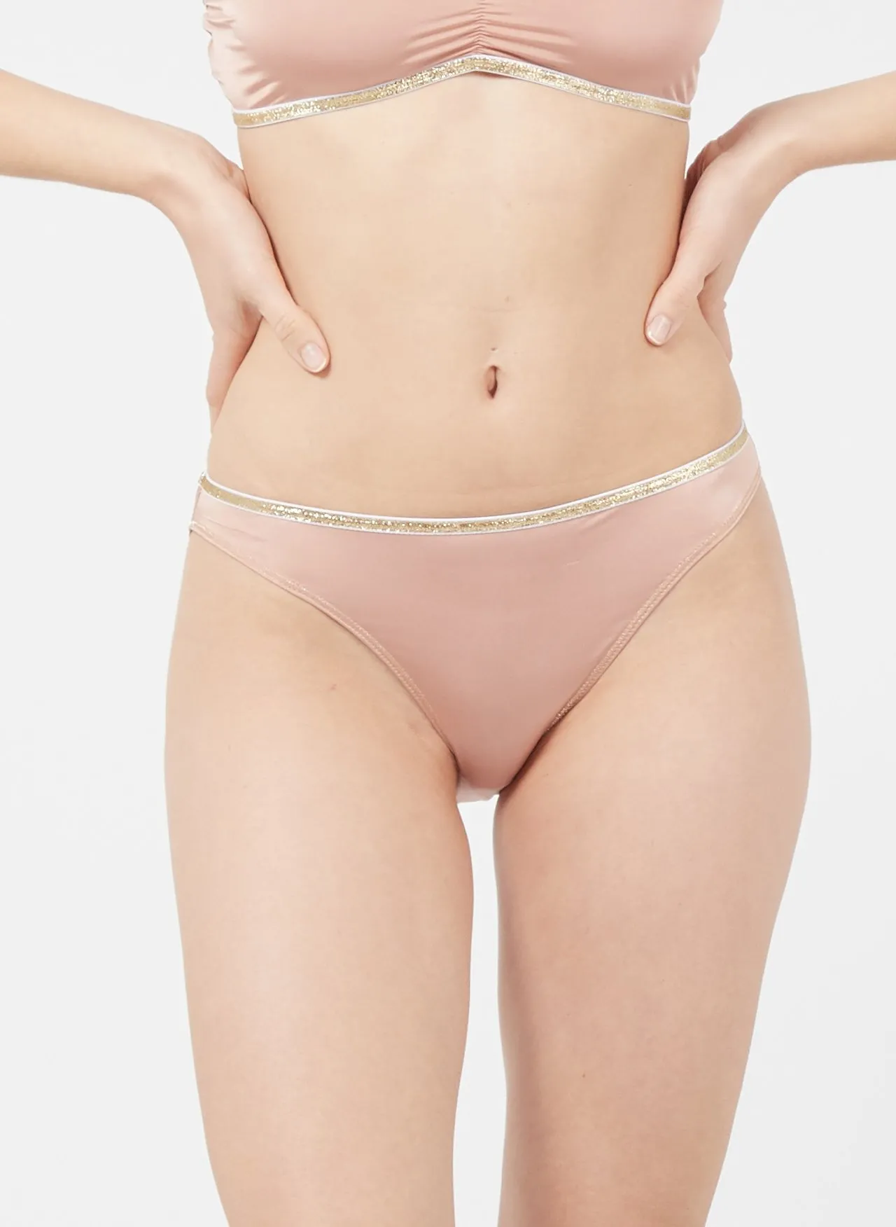 Slip mit Metallic-Garn Rosa Georgia