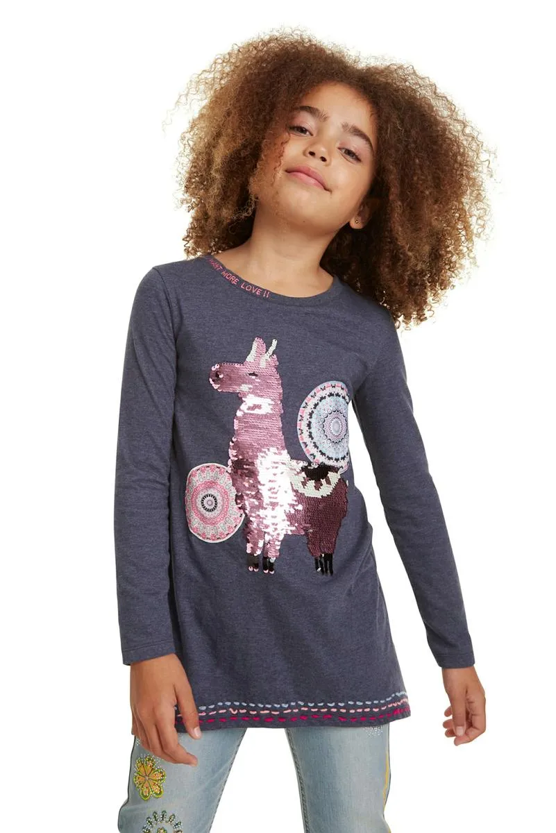 DESIGUAL Longsleeve Nicolas mit Wendepailletten