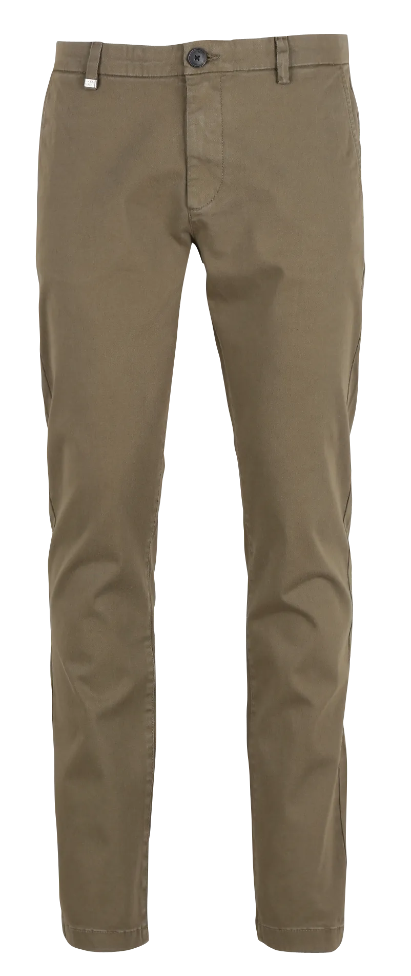 Chinohose aus Baumwollmix, Slim Fit Khaki