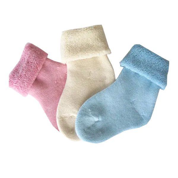 Grödo Baby-Baumwollsocke Vollfrottee mit Umschlag Uni