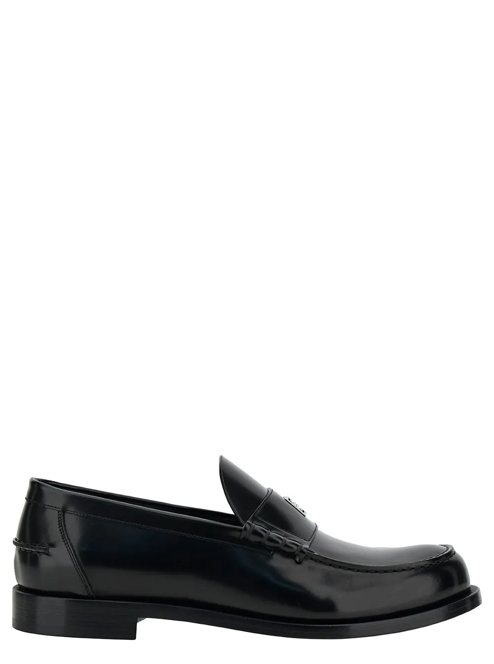 Schwarze Loafers mit 4G-Detail aus Leder Herren