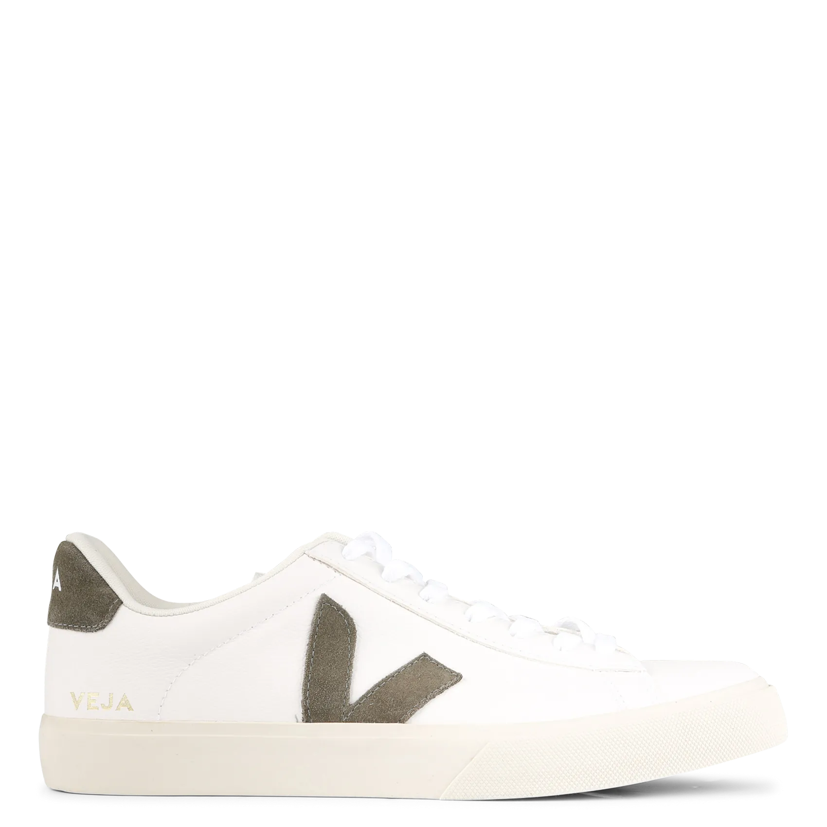 Niedrige Ledersneaker Khaki CAMPO