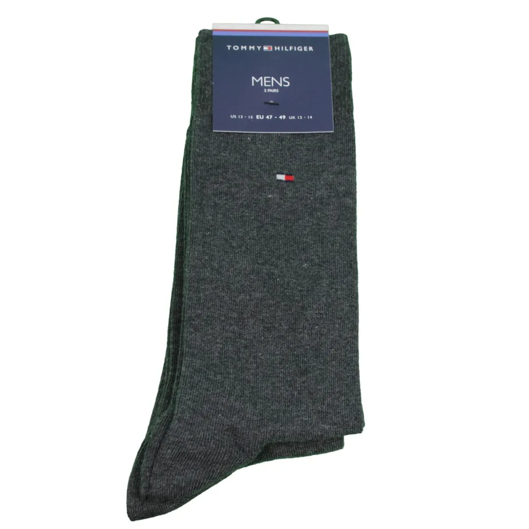 Tommy Hilfiger Socken Doppelpack dunkel grau unifarben 371111 030