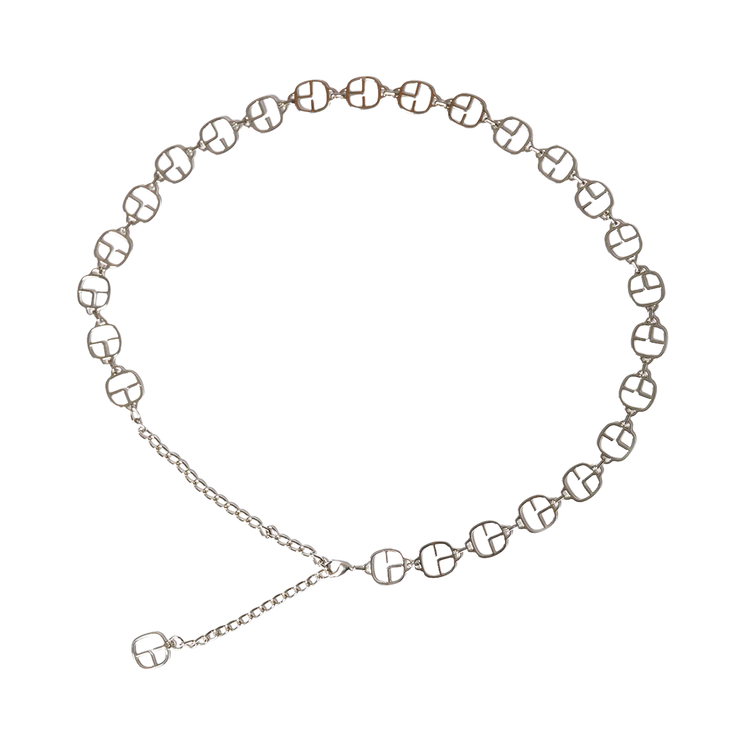 Verstellbarer Kettengürtel Silber