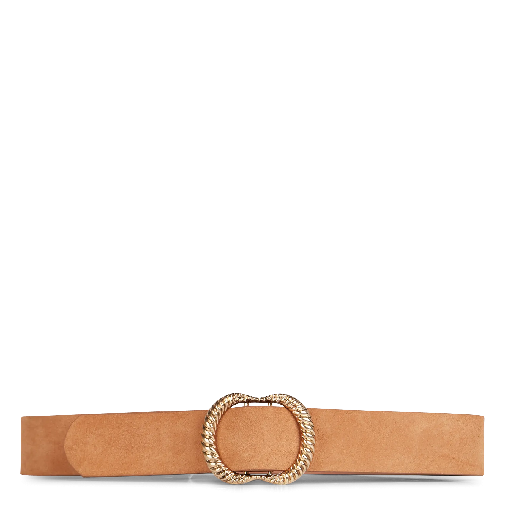 Gürtel mit Fantasie-Schnalle aus Veloursleder Braun