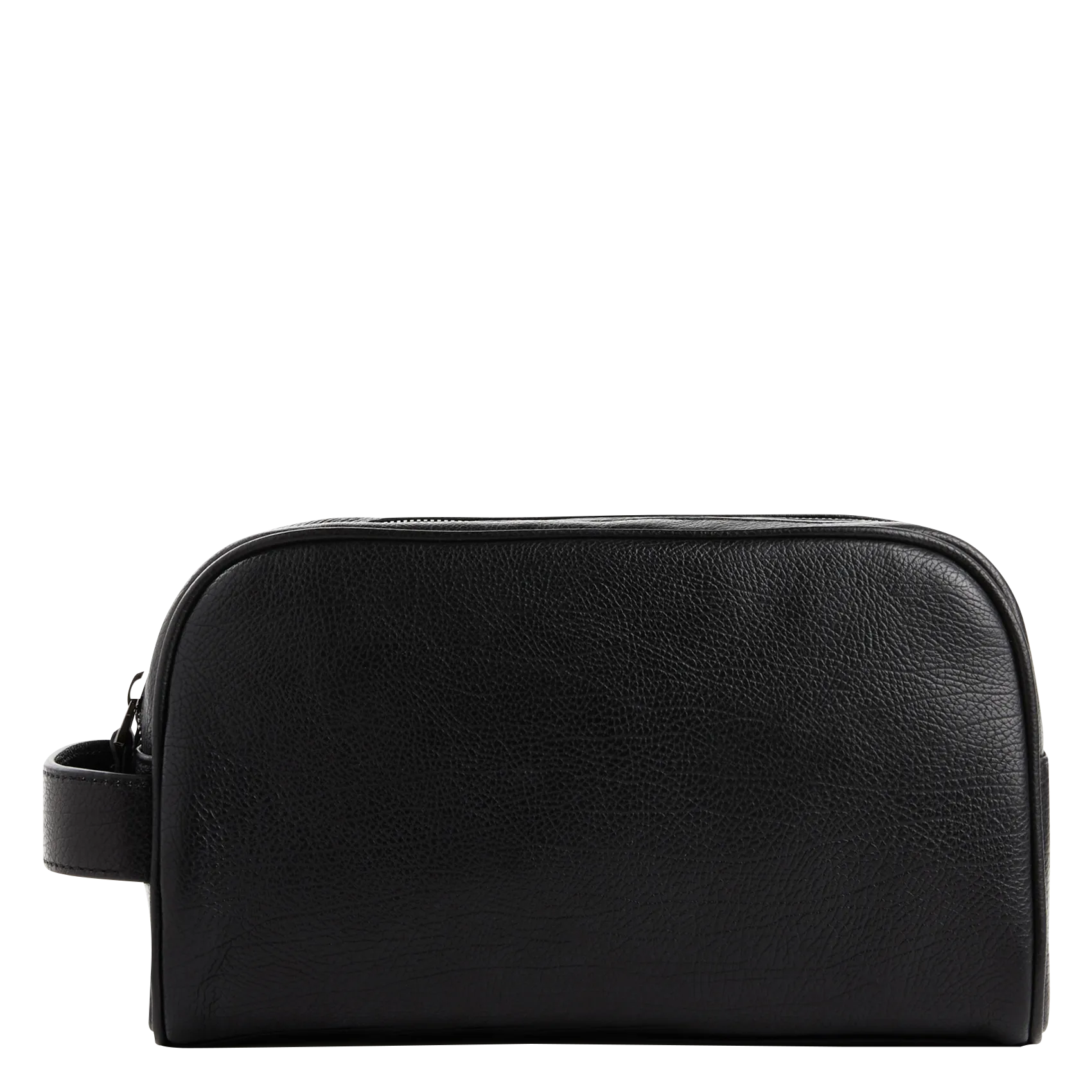 Kulturtasche aus Leder Schwarz