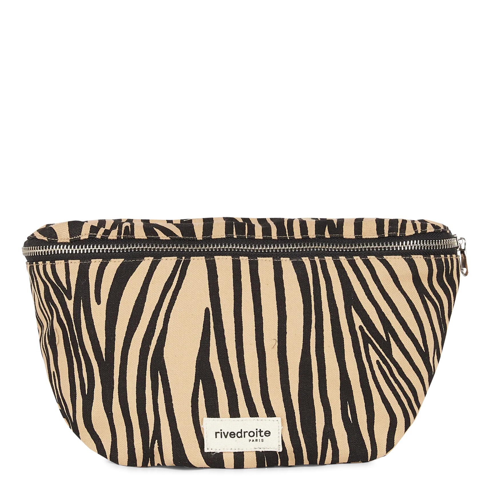 Hüfttasche aus recycelter Baumwolle mit Reißverschluss Beige CUSTINE