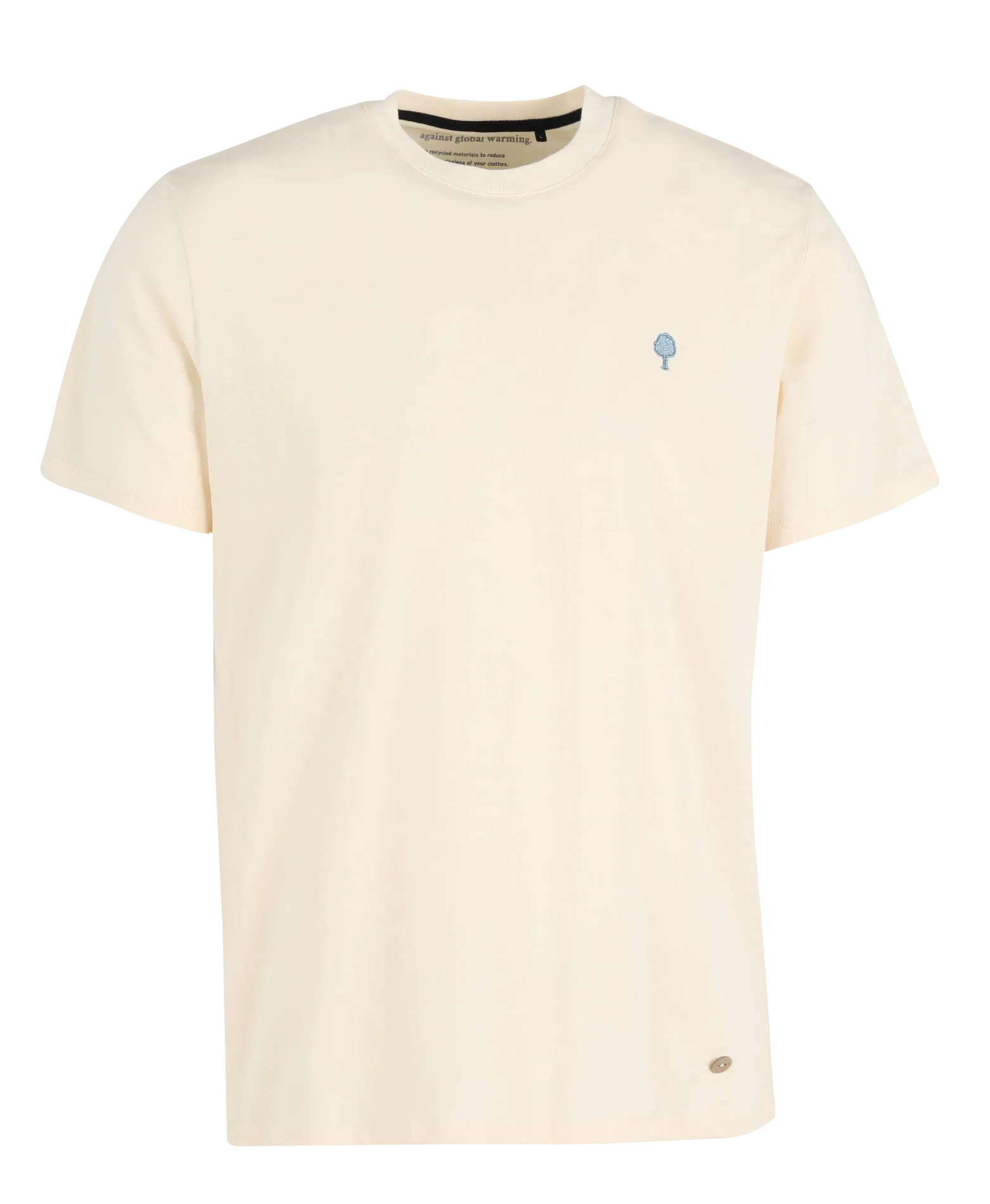 Besticktes T-Shirt aus Baumwoll-Mix, Regular Fit Beige ARCY