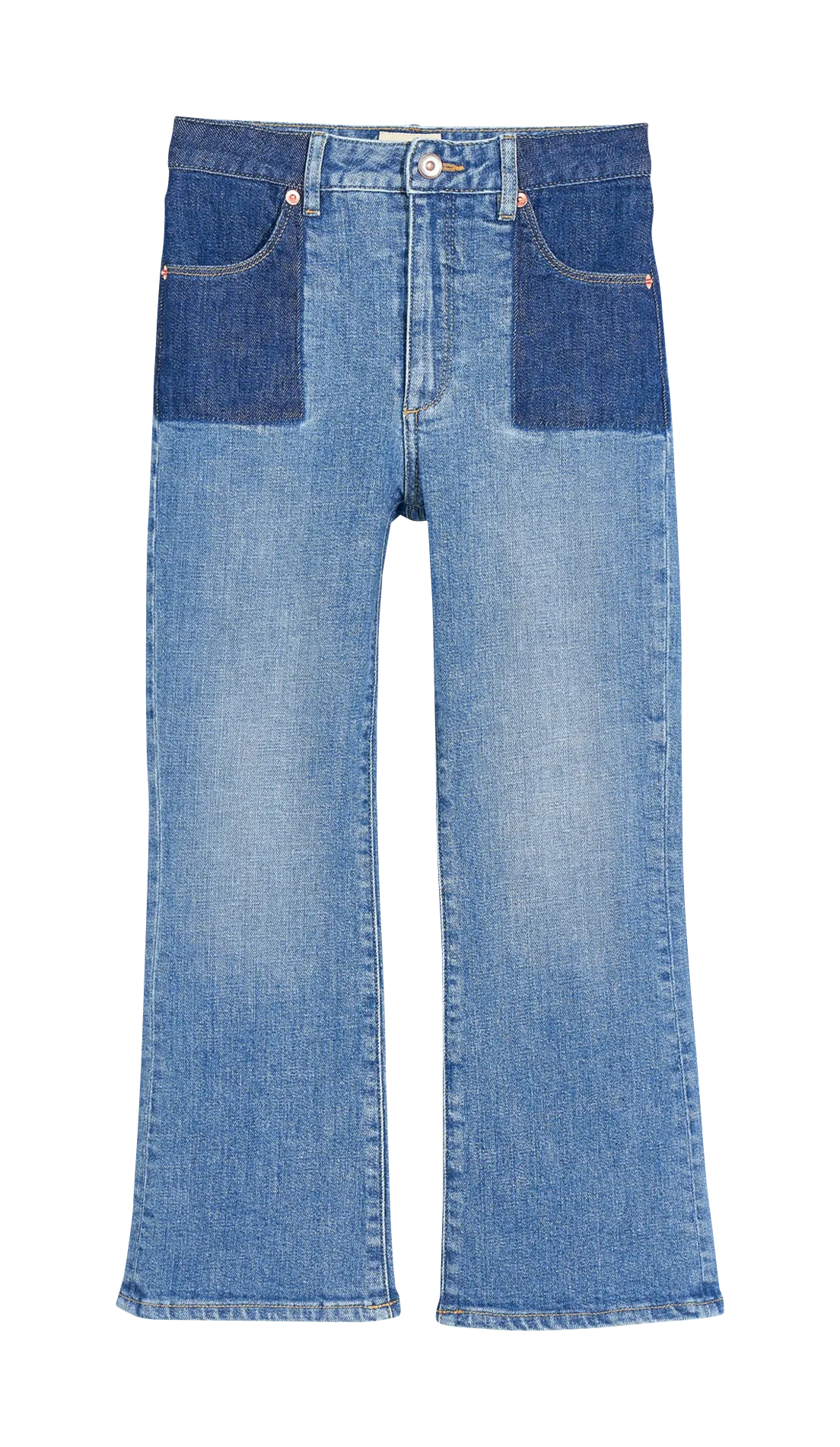 Flared Jeans aus Baumwoll-Mix Bleached Jeans PINNA
