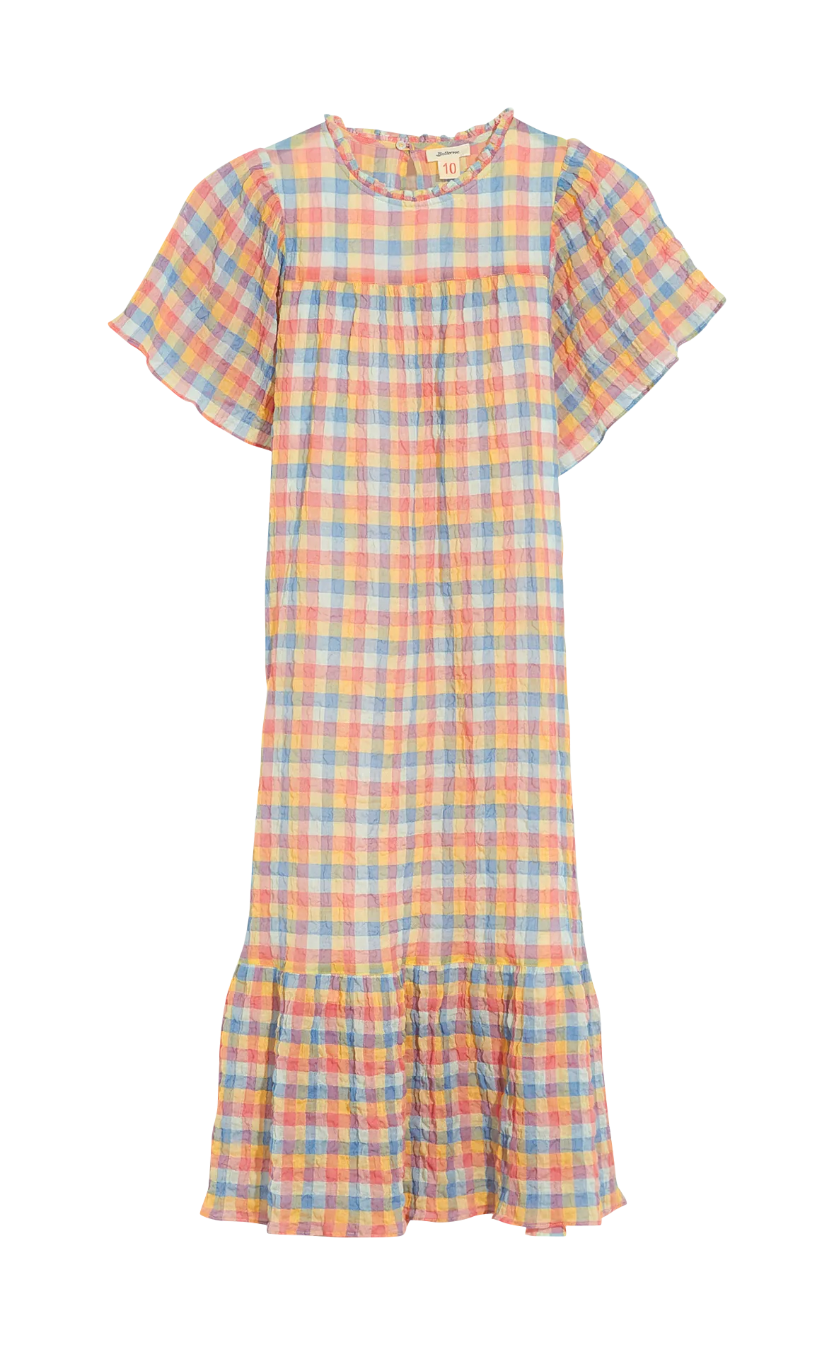 Maxikleid aus Baumwoll-Mix mit Rundhalsausschnitt Grun POEZIE