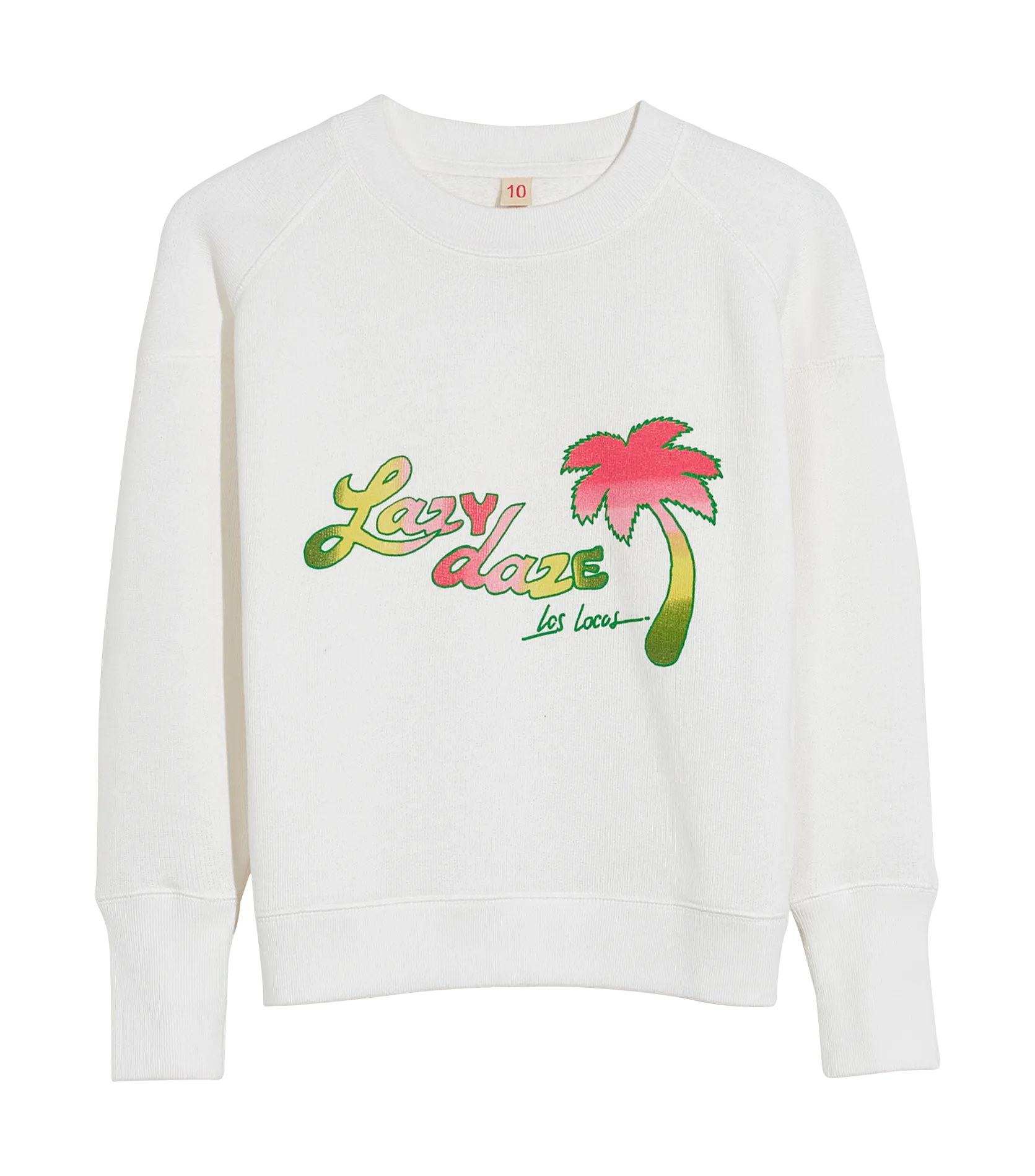 Rundhals-Sweatshirt aus Baumwoll-Mix Weiss FADEM