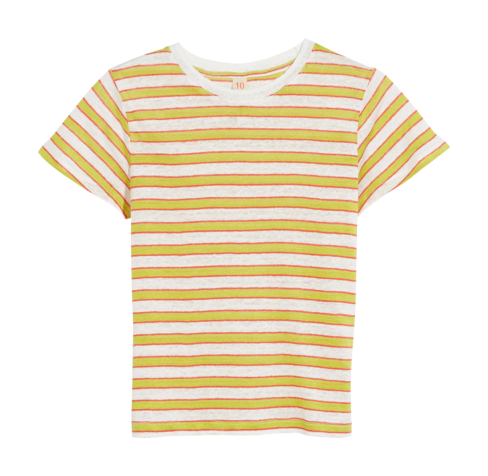 Rundhals-T-Shirt aus Leinen Blau MIO