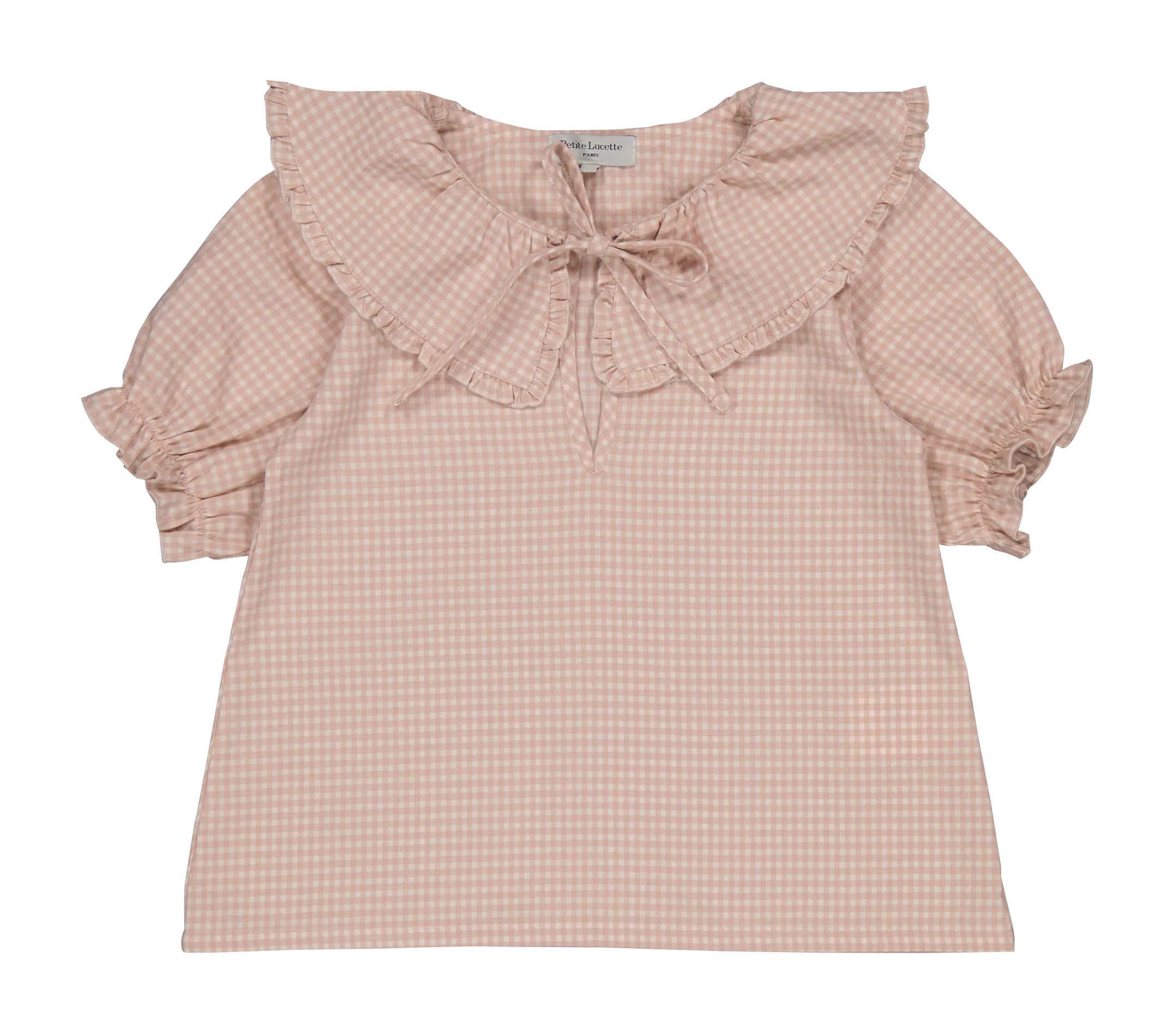 Vichy-Bluse aus Baumwoll-Mix Rosa ANAEL